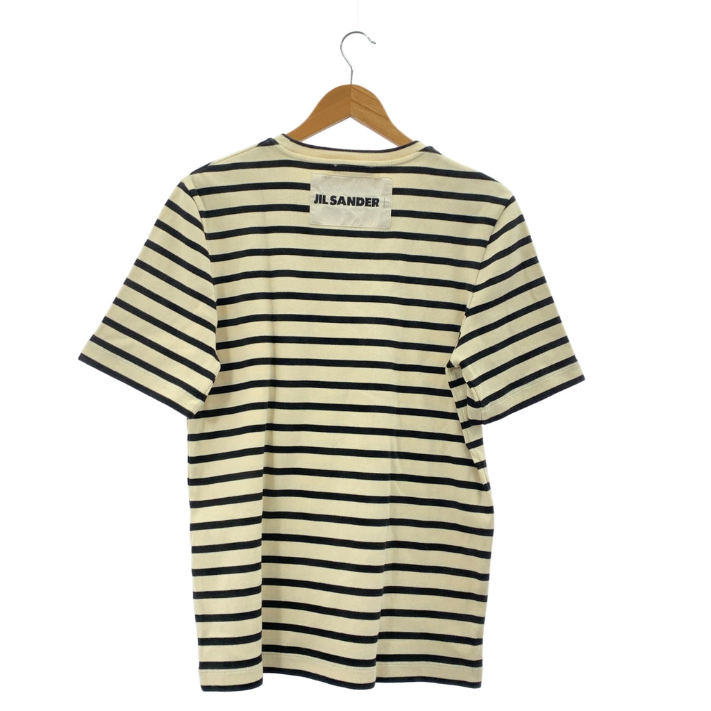 JIL SANDER+ / ジルサンダープラス | コットン ロゴパッチ ボーダーTシャツ | M | メンズ