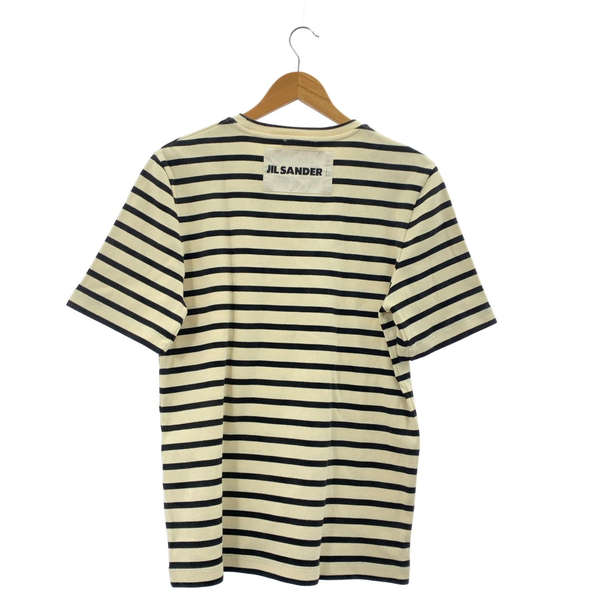 JIL SANDER+ / ジルサンダープラス | コットン ロゴパッチ ボーダーTシャツ | M | メンズ