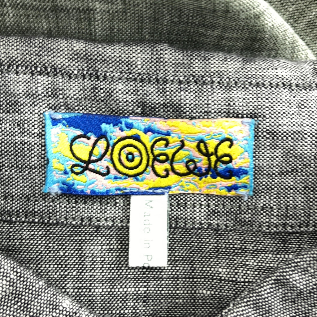 LOEWE / ロエベ | 2トーン リネン 長袖 シャツ | S | グレー / グリーン | メンズ