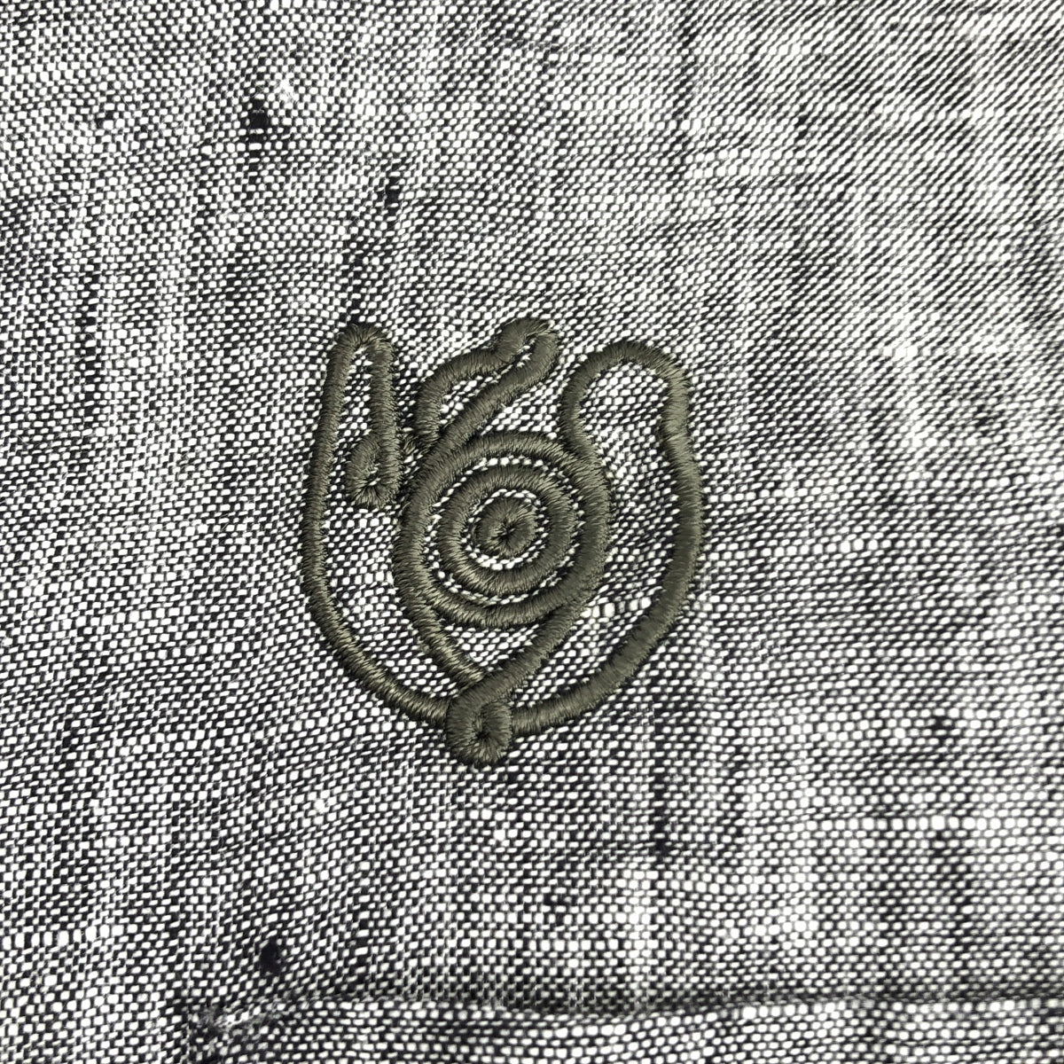 LOEWE | 雙色亞麻長袖襯衫 | S尺寸 | 灰色/綠色 | 男款