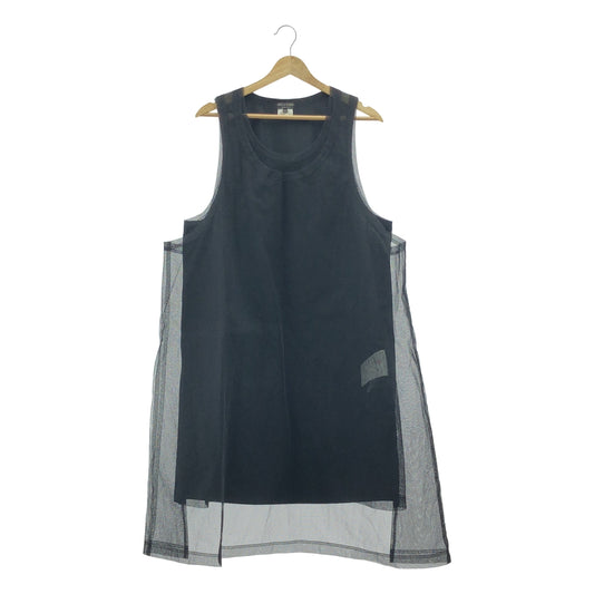 COMME des GARCONS HOMME PLUS | 2025 春夏 |薄紗分層長無袖上衣 |中號 |男士