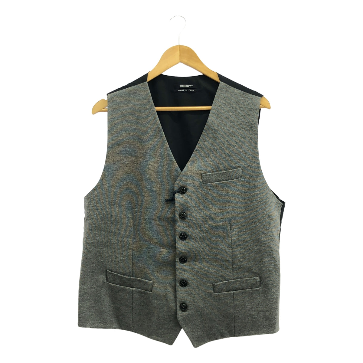 【美品】  EXIBIT / エグジビット | シンチバック ジレ ベスト / 総裏地 | グレー | メンズ