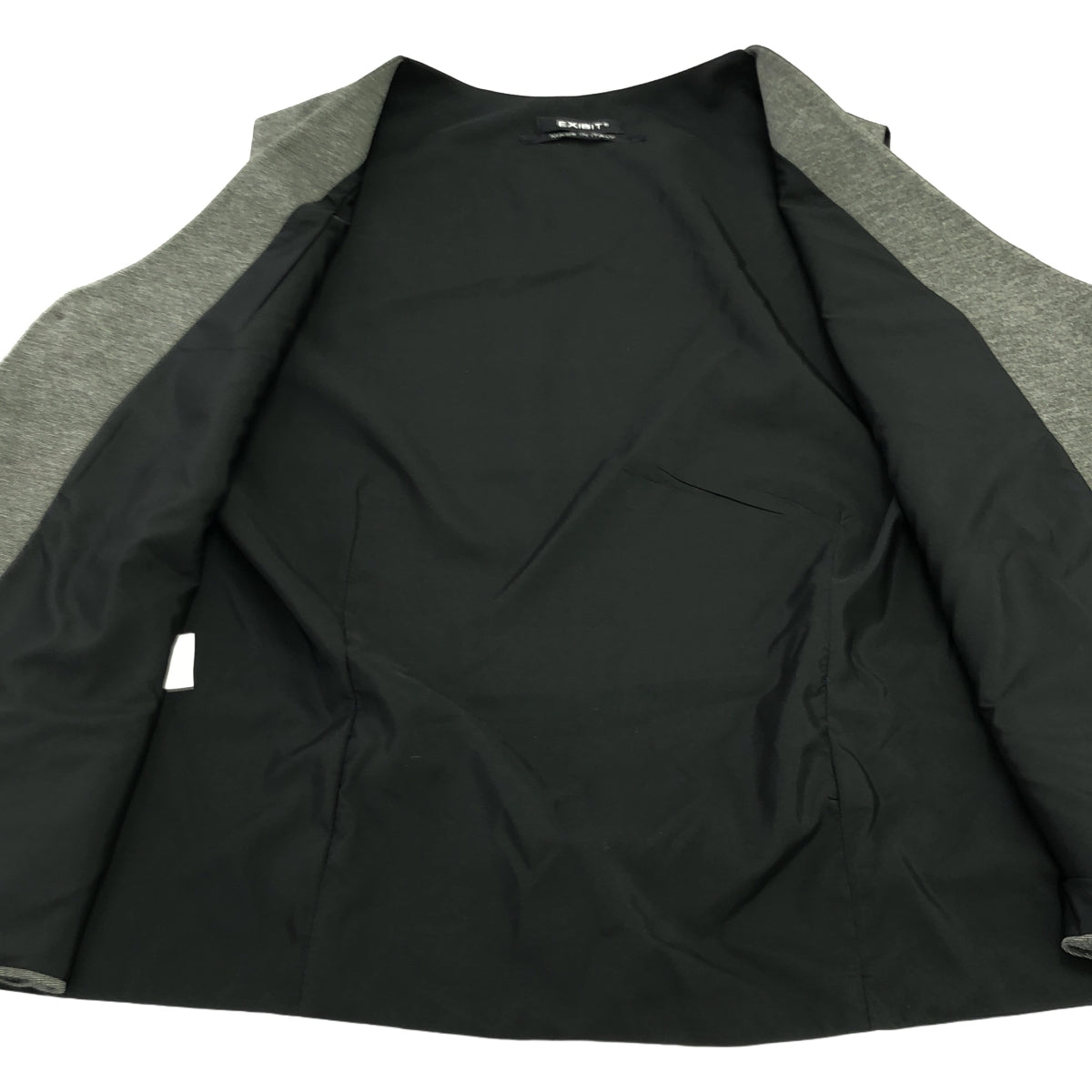 【美品】  EXIBIT / エグジビット | シンチバック ジレ ベスト / 総裏地 | グレー | メンズ