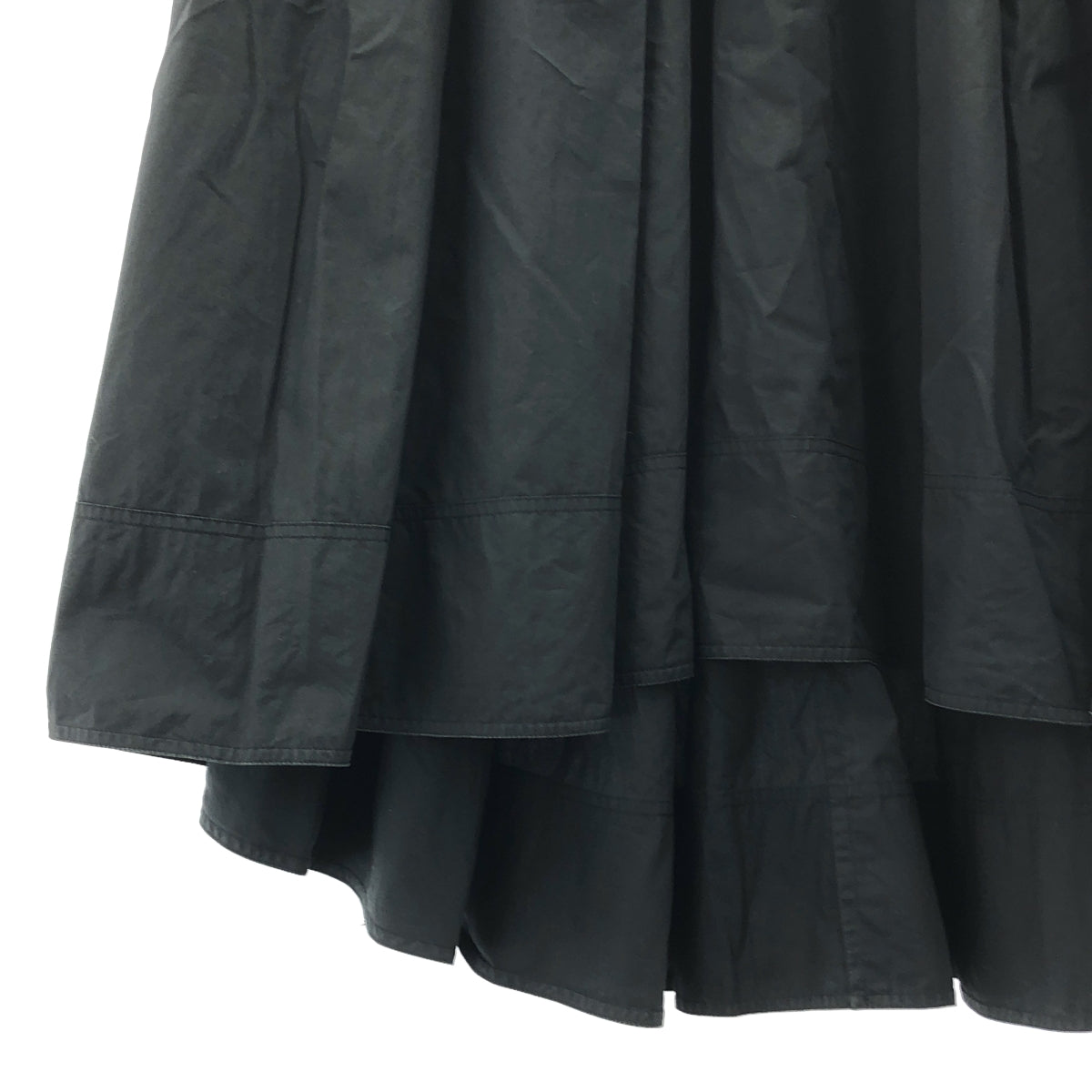 MADISON BLUE / マディソンブルー | TUCK VOLUME SKIRT コットン タック ボリュームスカート | 02 | ブラック | レディース