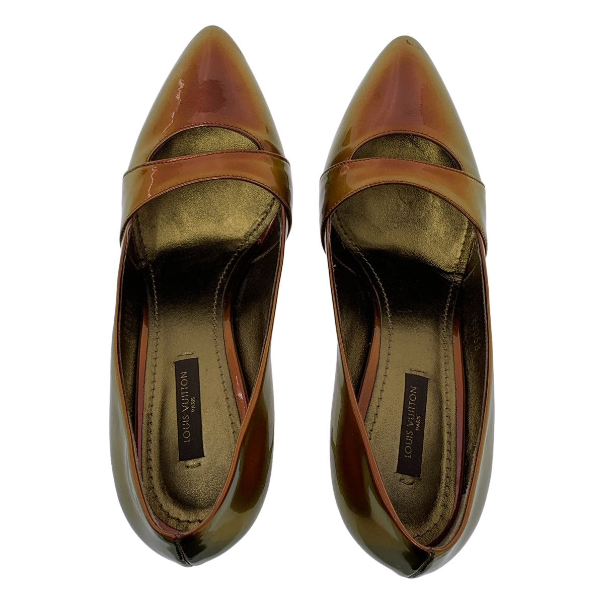 Louis Vuitton / 루이비통 | 에나멜 가죽 로고 플레이트 힐 펌프스 | 37 | 여성