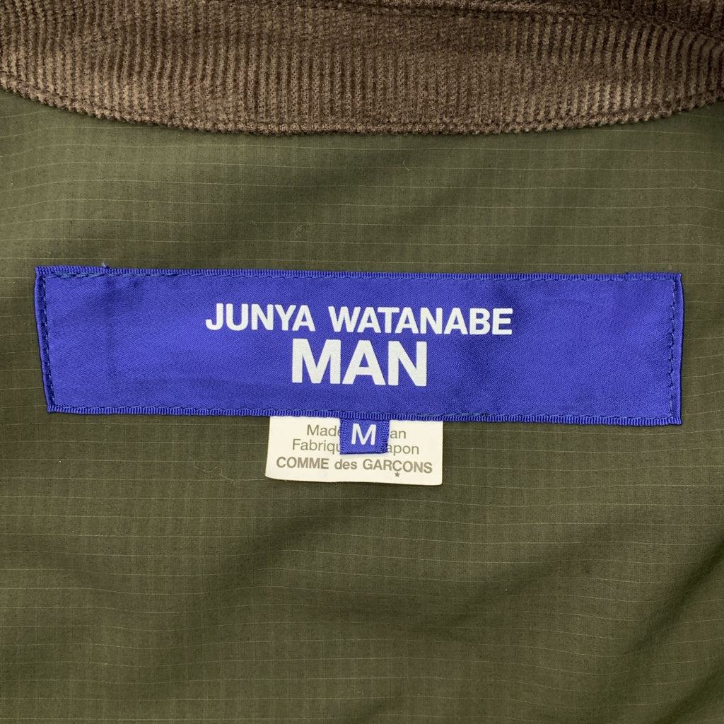 JUNYA WATANABE MAN / 준야와타나베만 | 2024AW | 코튼 체크 엘보 패치 셔츠 재킷 | M | 남성
