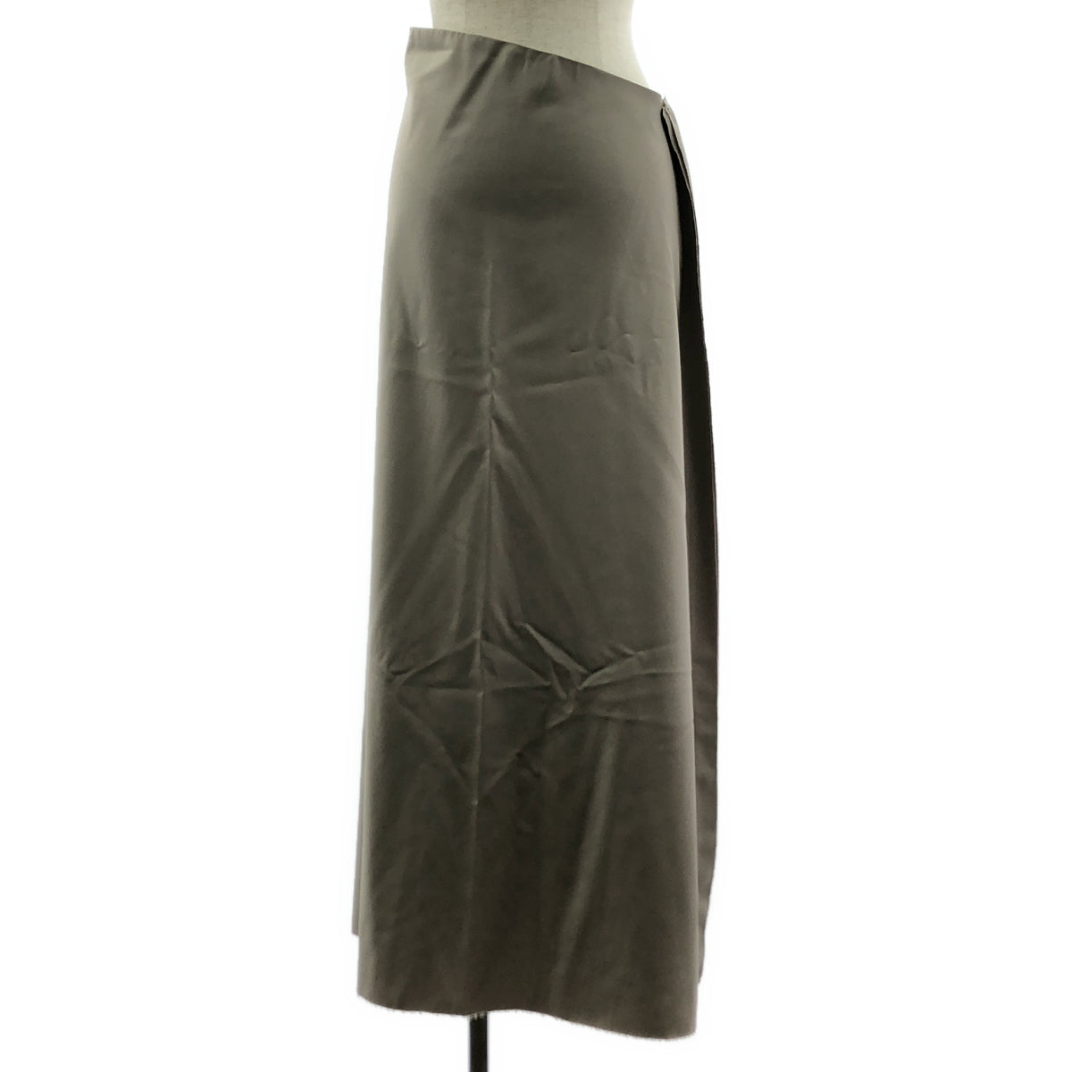 【美品】  GABRIELA COLL GARMENTS / ガブリエラコールガーメンツ | Series No.4 Loro Piana wool / カットオフ ロングスカート | 1 | グレージュ | レディース