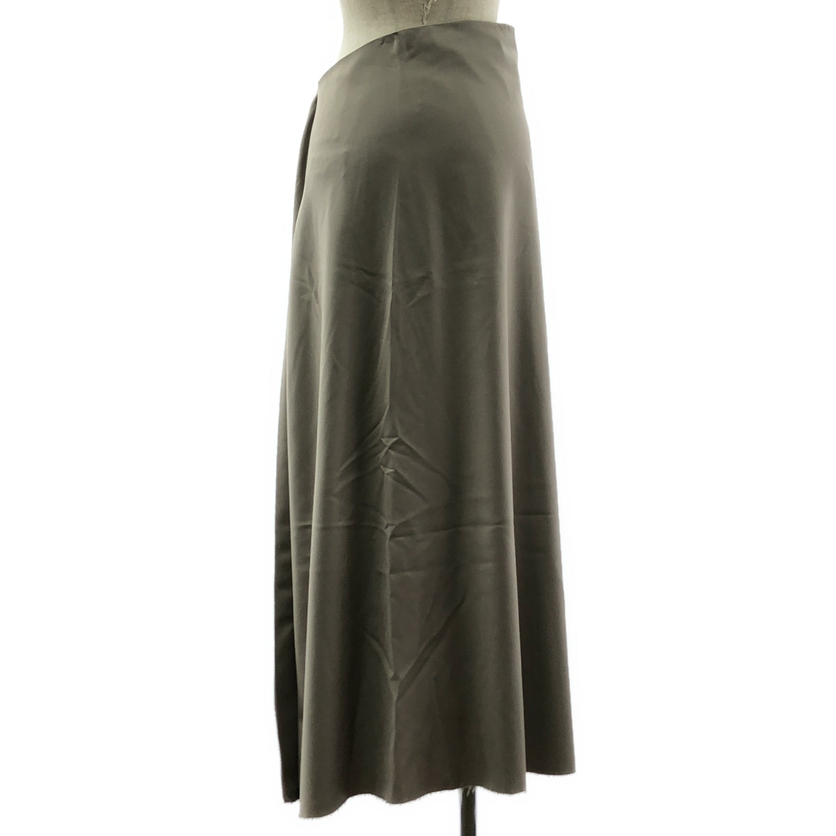 【美品】  GABRIELA COLL GARMENTS / ガブリエラコールガーメンツ | Series No.4 Loro Piana wool / カットオフ ロングスカート | 1 | グレージュ | レディース