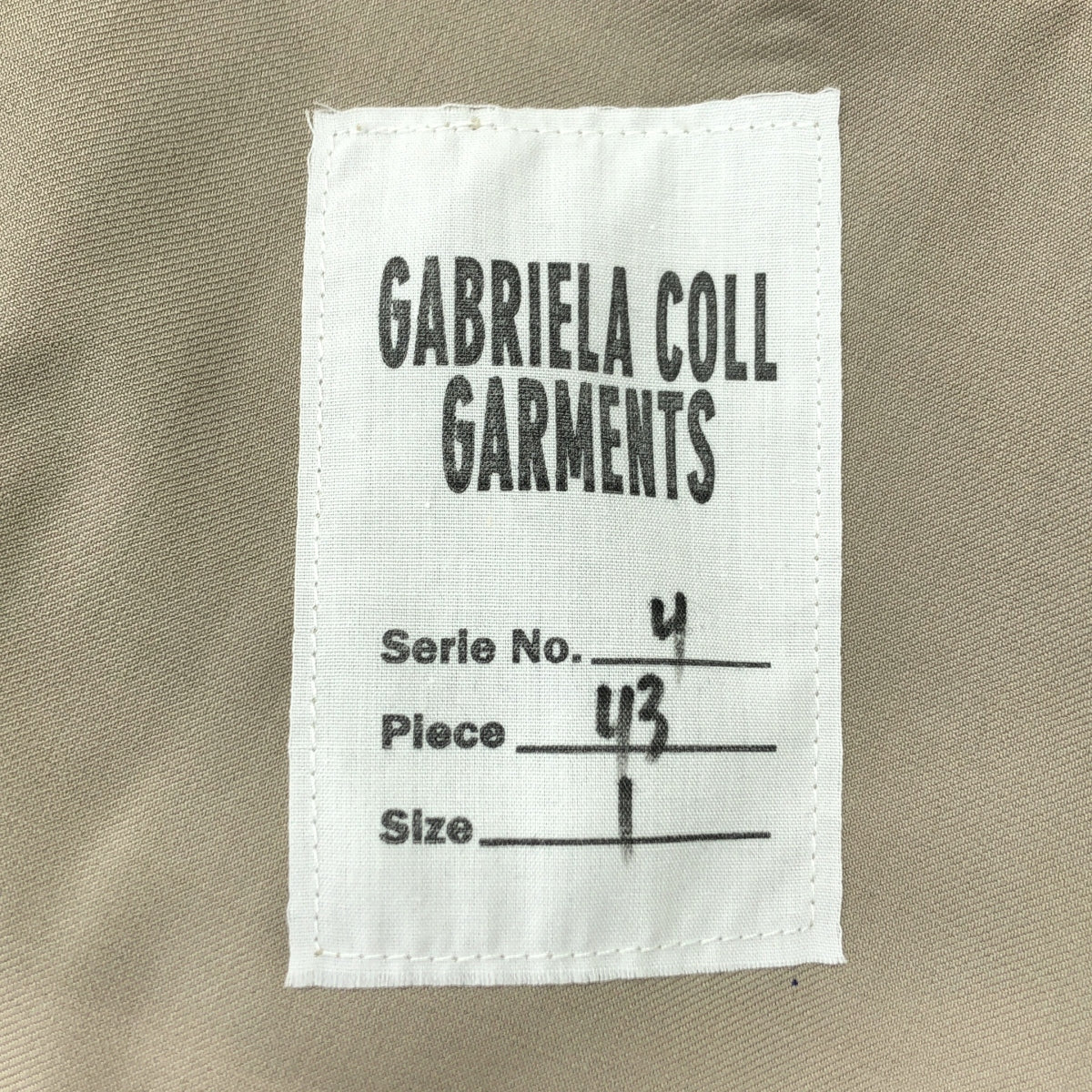 【美品】  GABRIELA COLL GARMENTS / ガブリエラコールガーメンツ | Series No.4 Loro Piana wool / カットオフ ロングスカート | 1 | グレージュ | レディース