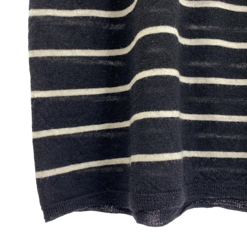 JIL SANDER / ジルサンダー | ウール ボーダー ポロ ニット | 38 | レディース
