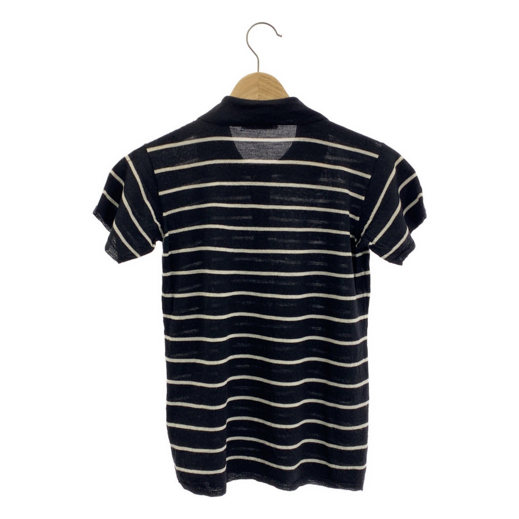 JIL SANDER / ジルサンダー | ウール ボーダー ポロ ニット | 38 | レディース