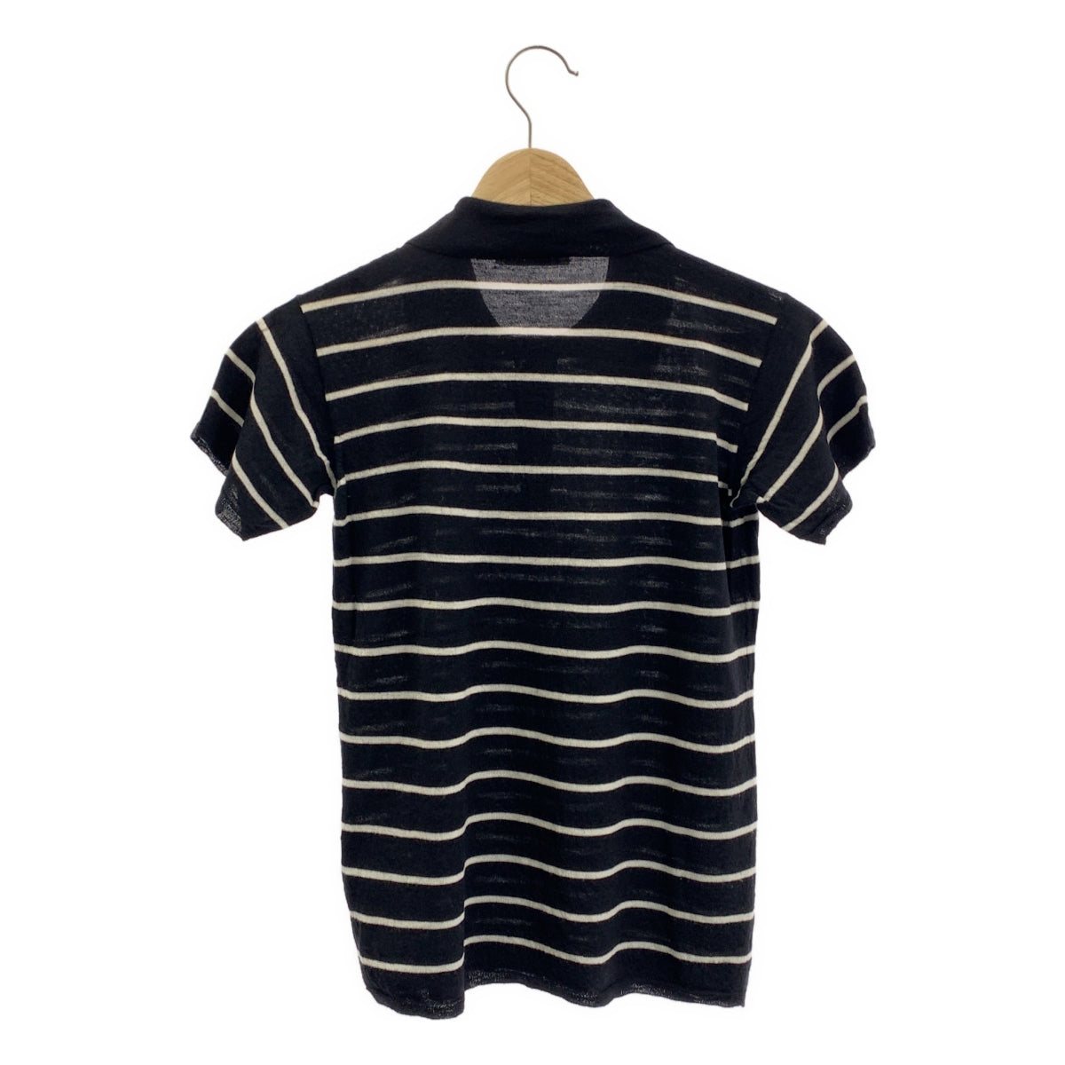 JIL SANDER / ジルサンダー | ウール ボーダー ポロ ニット | 38 | レディース