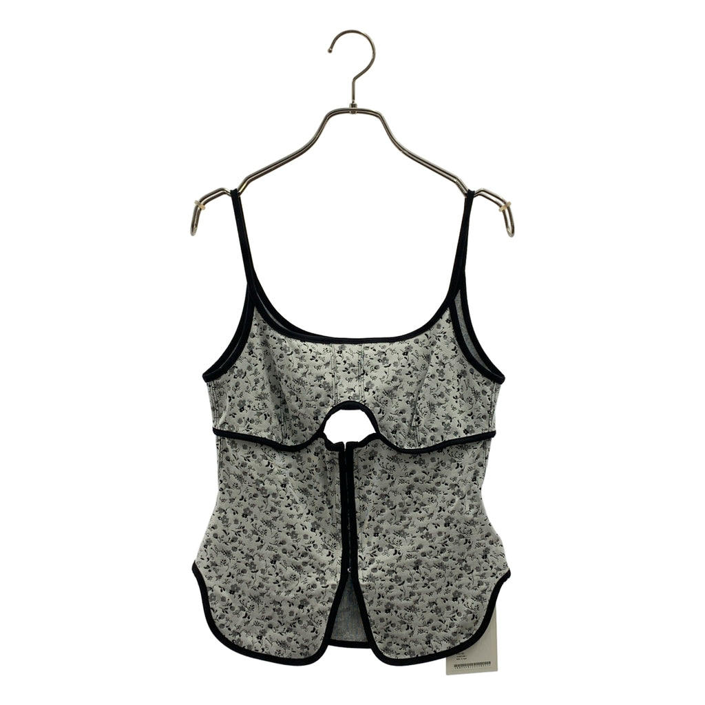 Mame Kurogouchi / 마메쿠로고우치 | 2025AW | Floral Jacquard Fraise Stitch Camisole Top 플로럴 자카드