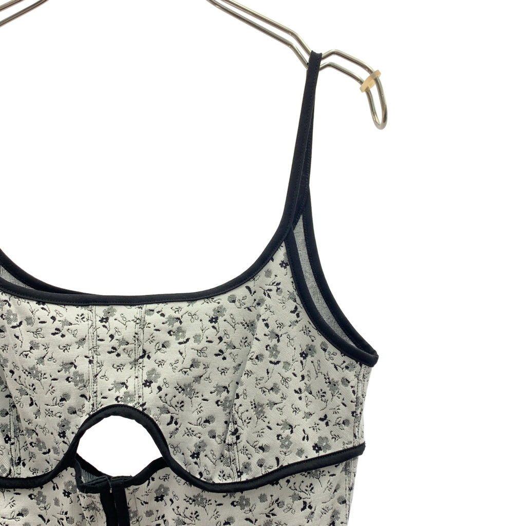 Mame Kurogouchi / 마메쿠로고우치 | 2025AW | Floral Jacquard Fraise Stitch Camisole Top 플로럴 자카드