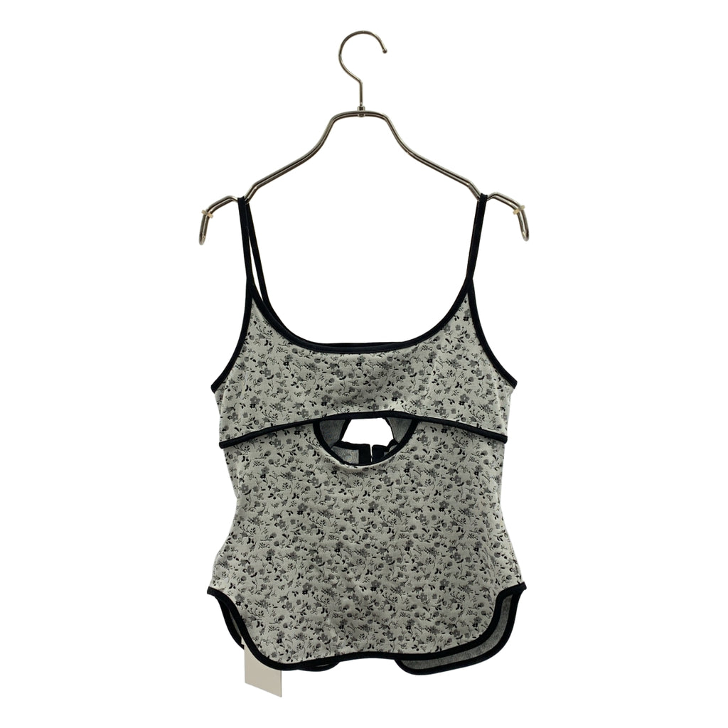 Mame Kurogouchi / 마메쿠로고우치 | 2025AW | Floral Jacquard Fraise Stitch Camisole Top 플로럴 자카드