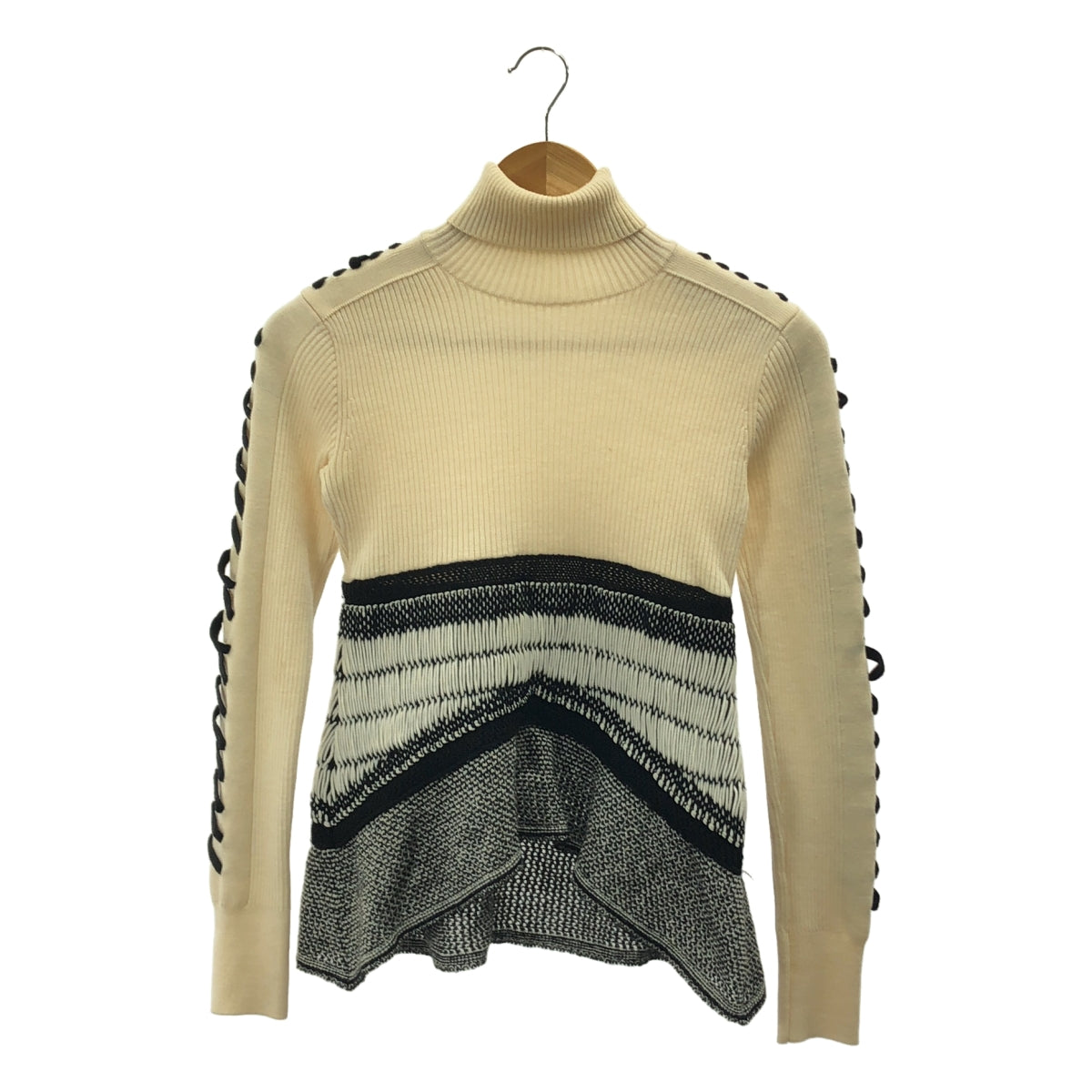 Mame Kurogouchi / マメクロゴウチ | Exotic Pattern Peplum Knit