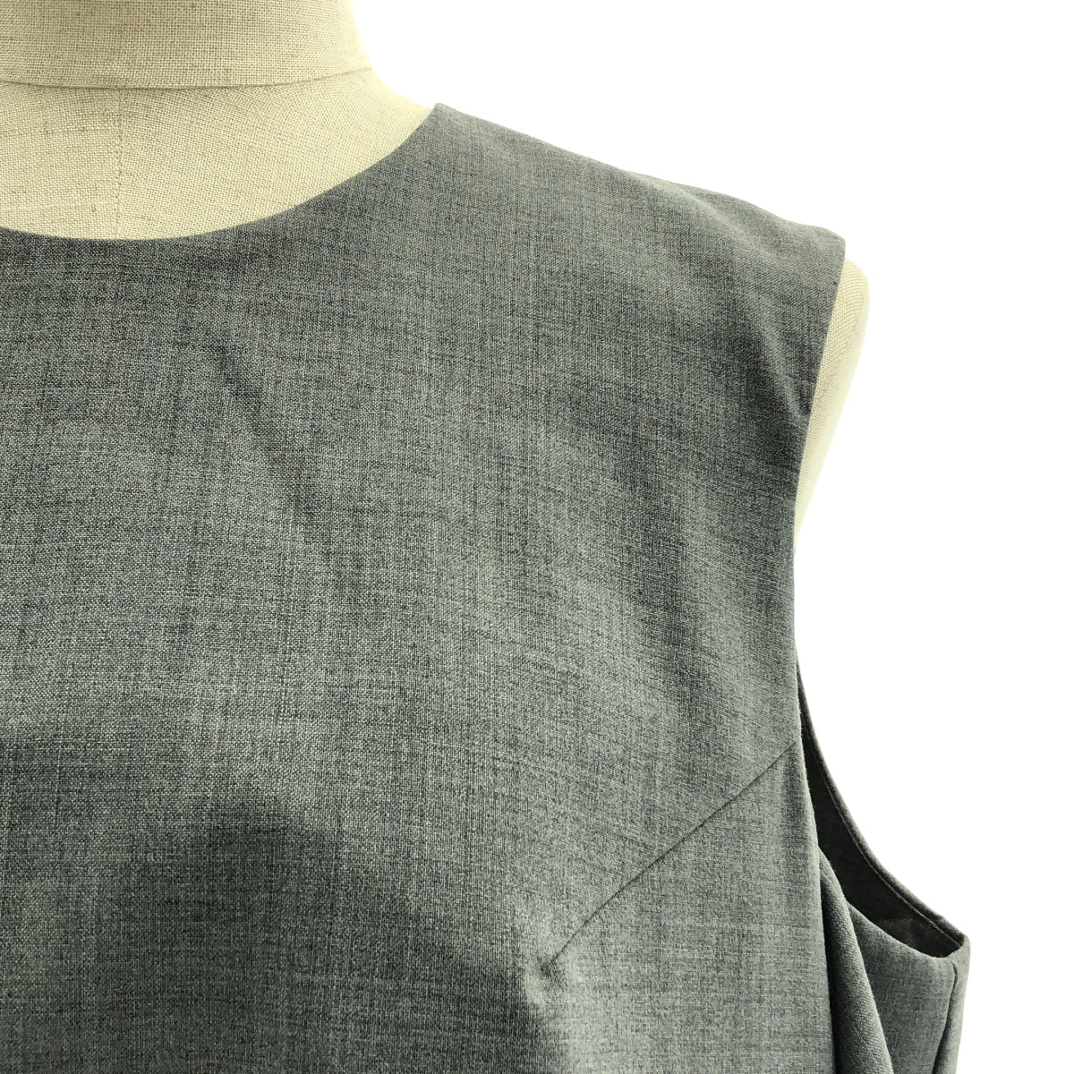 ENFOLD / 엠 폴드 | 2024AW | SQUARE DRAPE DRESS 스퀘어 드레이프 드레스 원피스 | 38 |