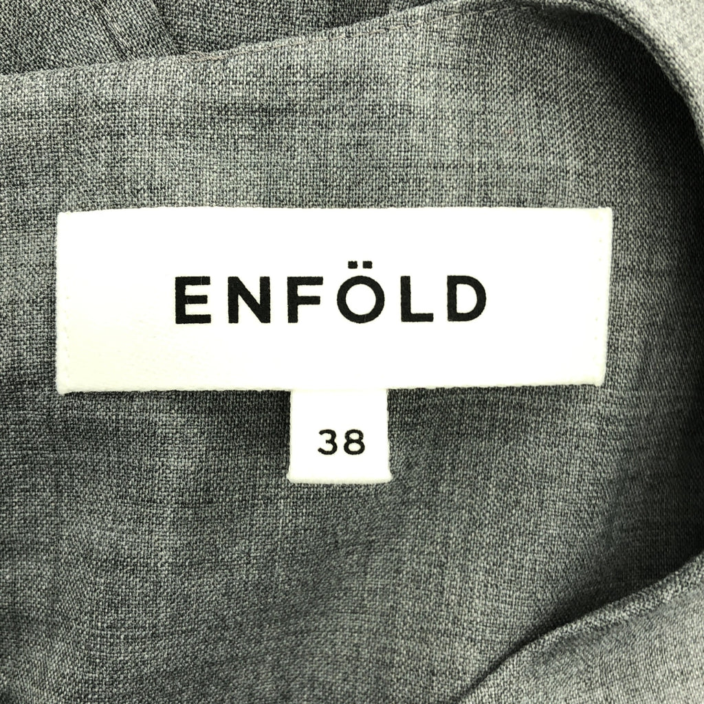ENFOLD / 엠 폴드 | 2024AW | SQUARE DRAPE DRESS 스퀘어 드레이프 드레스 원피스 | 38 |