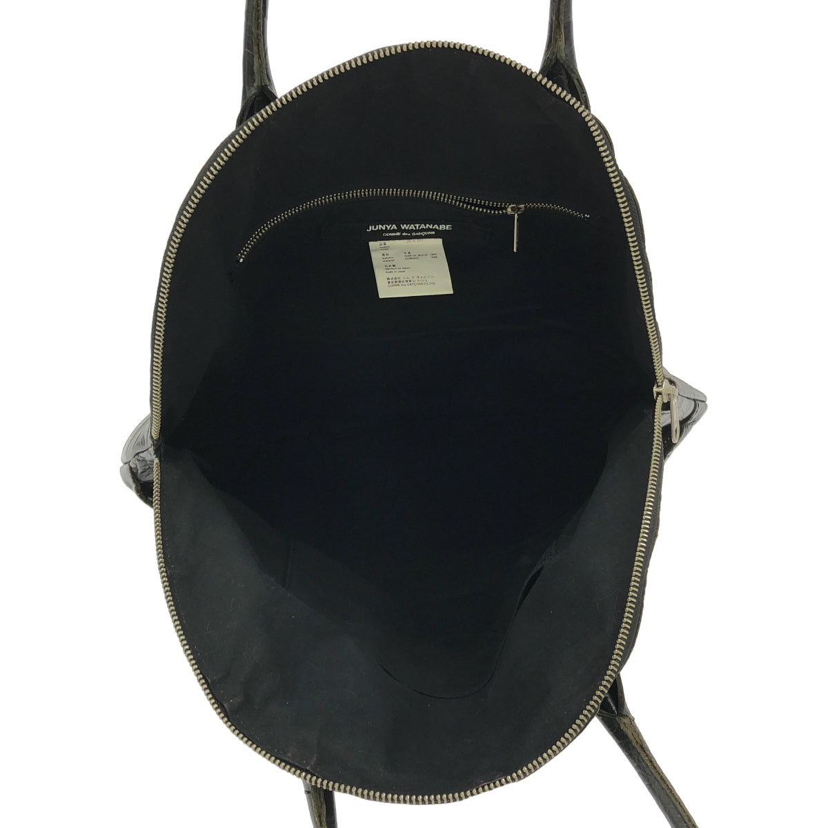 JUNYA WATANABE COMME des GARCONS / ジュンヤワタナベ | カウレザー 型押し ラウンドバッグ |