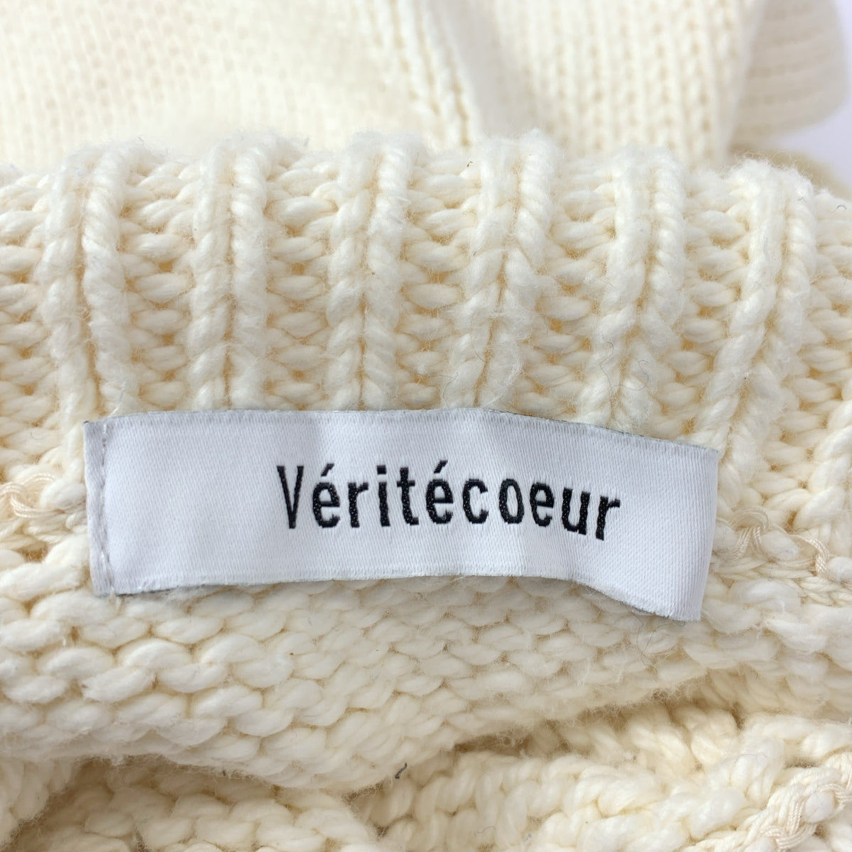 veritecoeur / ヴェリテクール | コットン タートルネック ニットベスト | F | レディース