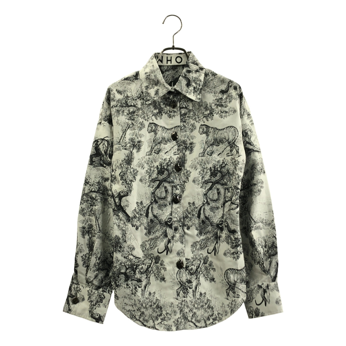 JOHN / ジョン | ポリエステル 総柄  シャツ | S | レディース
