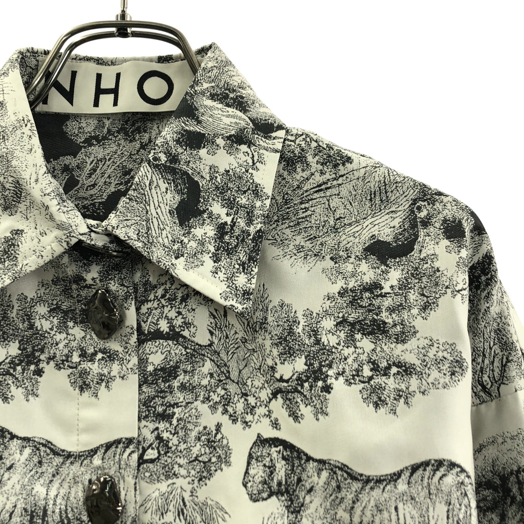 JOHN / ジョン | ポリエステル 総柄  シャツ | S | レディース