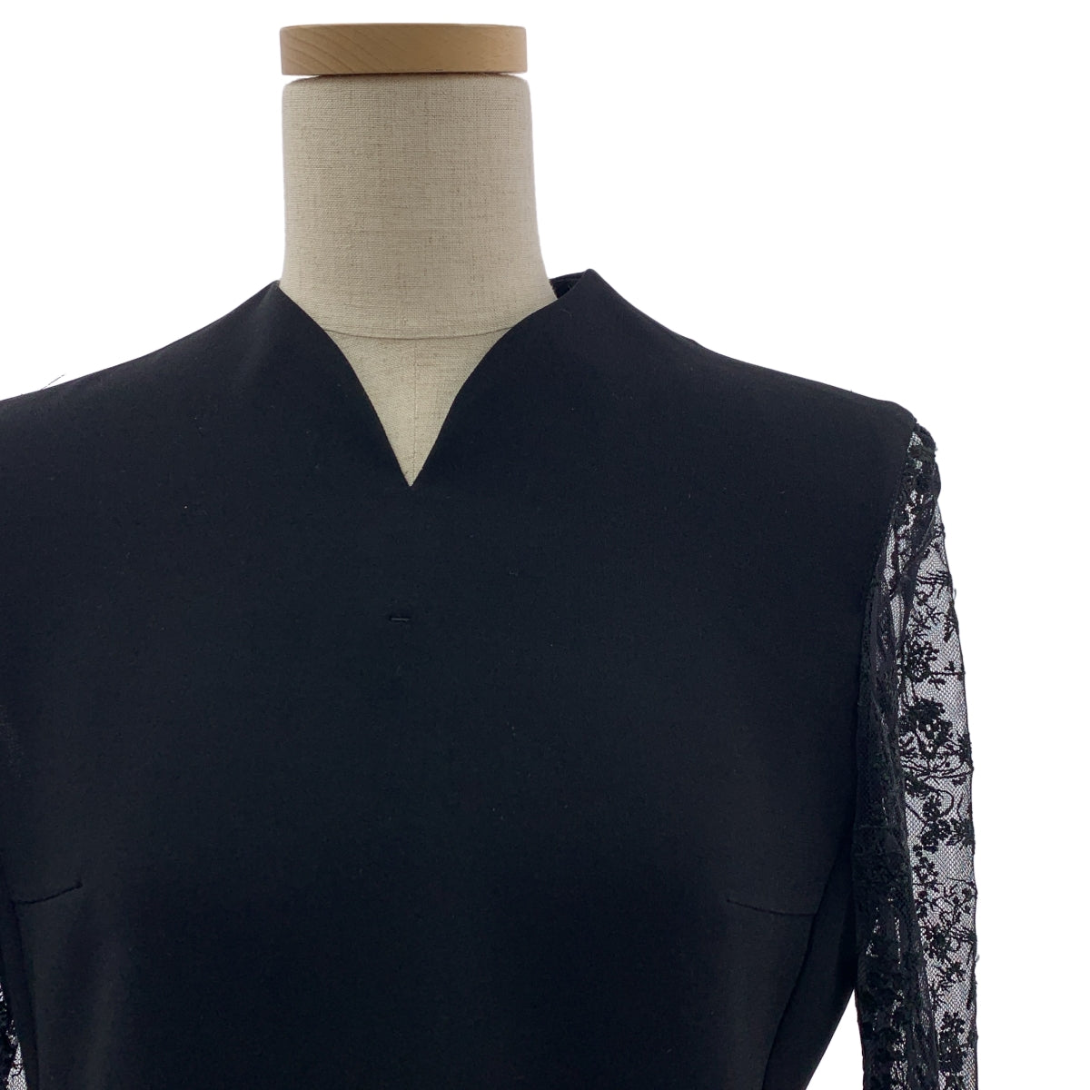 Mame Kurogouchi / 마메쿠로고우치 | 2024AW | Acetate Polyester Floral Lace-Sleeve Shirt / 레이스 슬리브 셔츠 블라우스 | 1 |