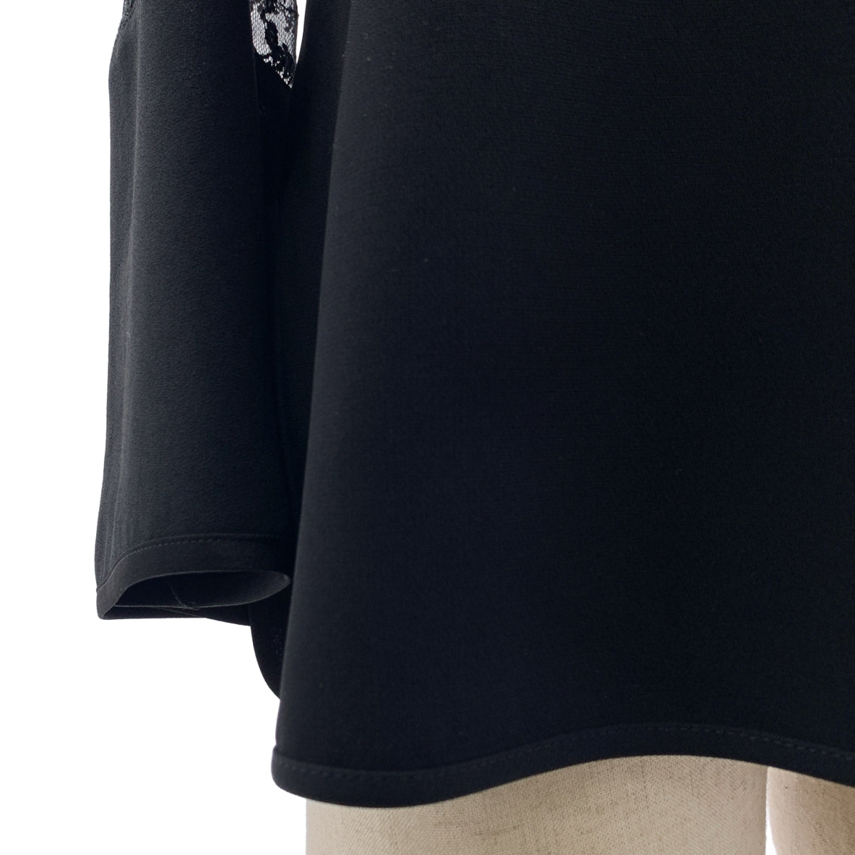 Mame Kurogouchi / 마메쿠로고우치 | 2024AW | Acetate Polyester Floral Lace-Sleeve Shirt / 레이스 슬리브 셔츠 블라우스 | 1 |