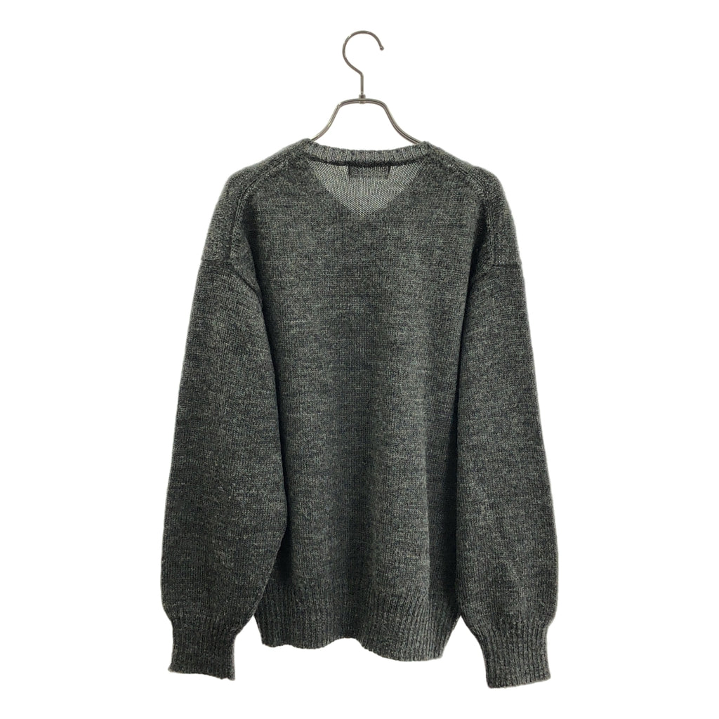 COMME des GARCONS 男士 |西元 1997 年 |銀色標​​籤提花北歐 V 領針織衫 |