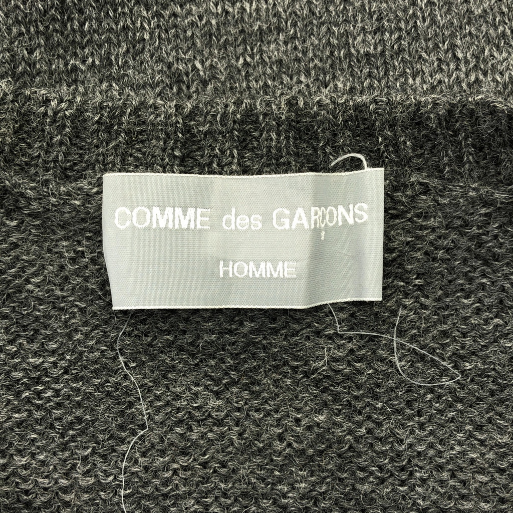 COMME des GARCONS 男士 |西元 1997 年 |銀色標​​籤提花北歐 V 領針織衫 |