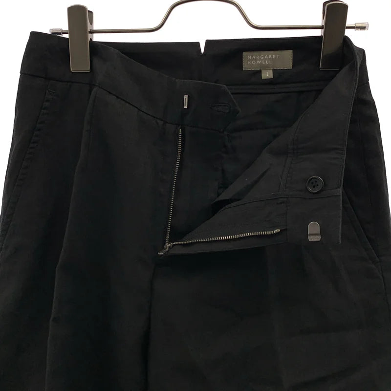 MARGARET HOWELL / マーガレットハウエル | HIGH DENSE LINEN TROUSER リネン ワイドパンツ | 1 | レディース