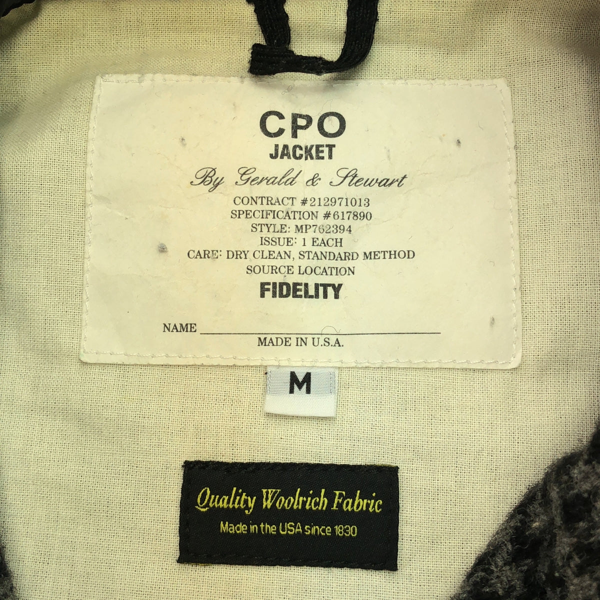FIDELITY / 피델리티 | 하운드 투스 울 CPO 재킷 | M | 그레이 / 블랙 | 남성
