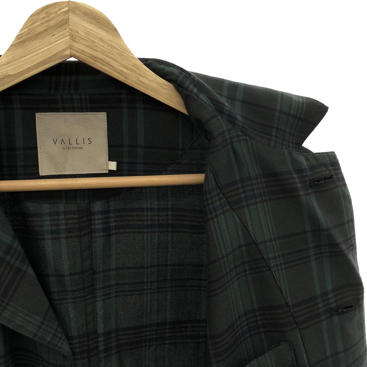 VALLIS by FACTOTUM | Cotton Check Chester Coat | 44 | Green | Men's