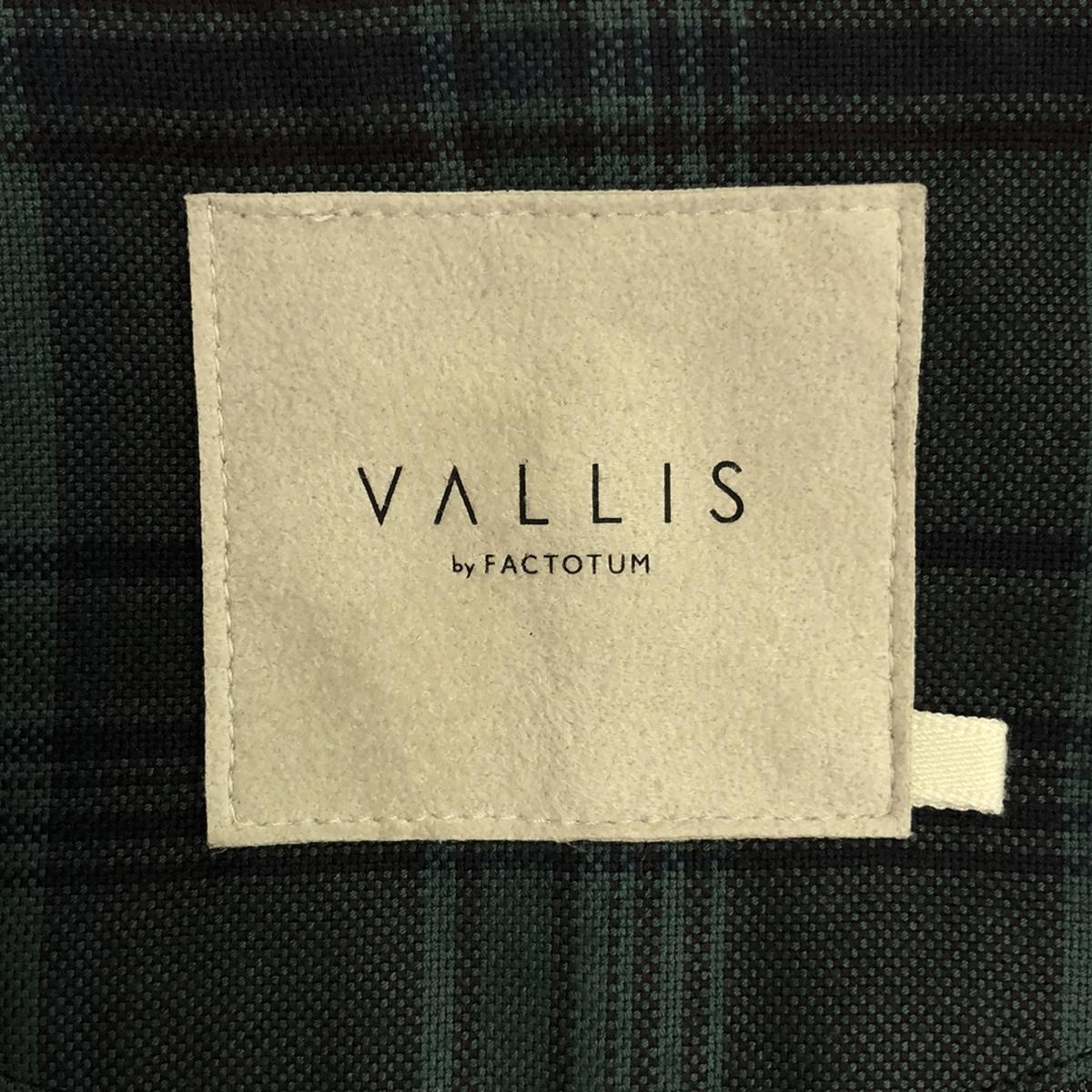 VALLIS by FACTOTUM / ヴァリスバイファクトタム | コットン チェック チェスターコート | 44 | グリーン | メンズ