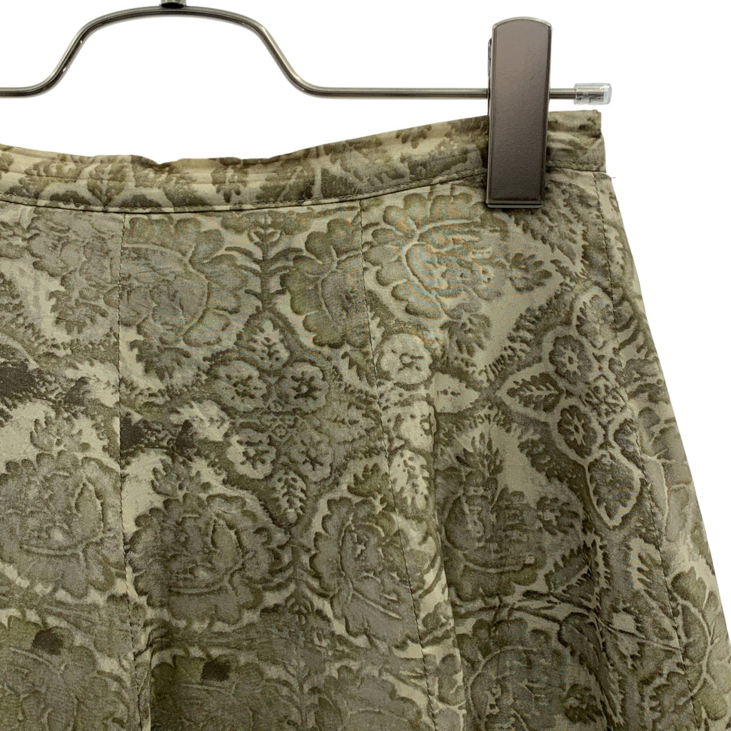 DRIES VAN NOTEN / ドリスヴァンノッテン | シルク 総柄プリント キルティング ロングスカート | 38 | レディース