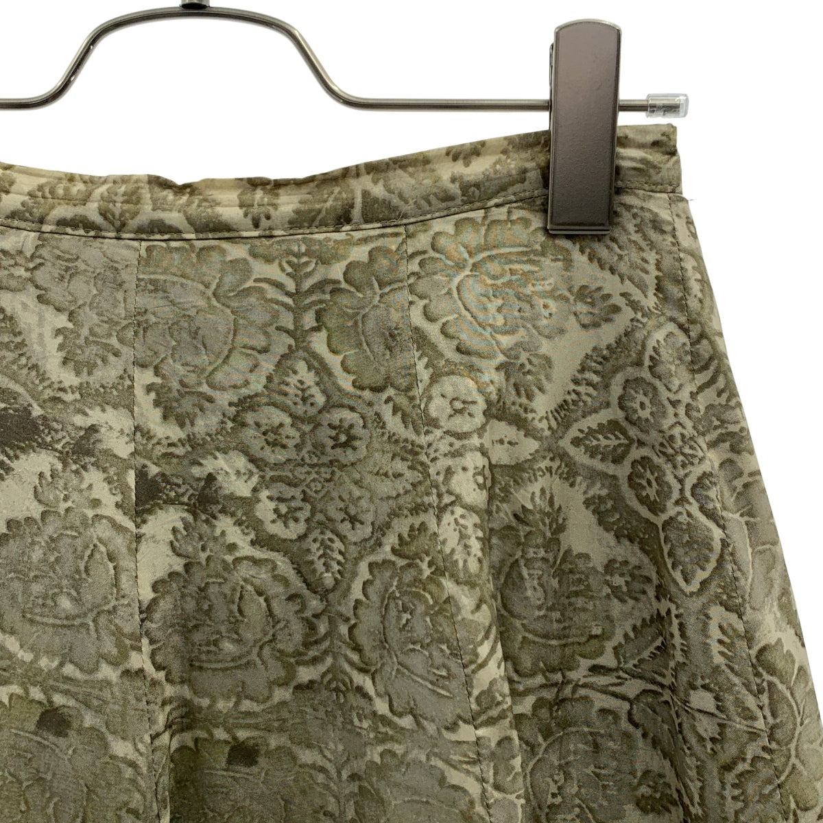 DRIES VAN NOTEN / ドリスヴァンノッテン | シルク 総柄プリント キルティング ロングスカート | 38 | レディース