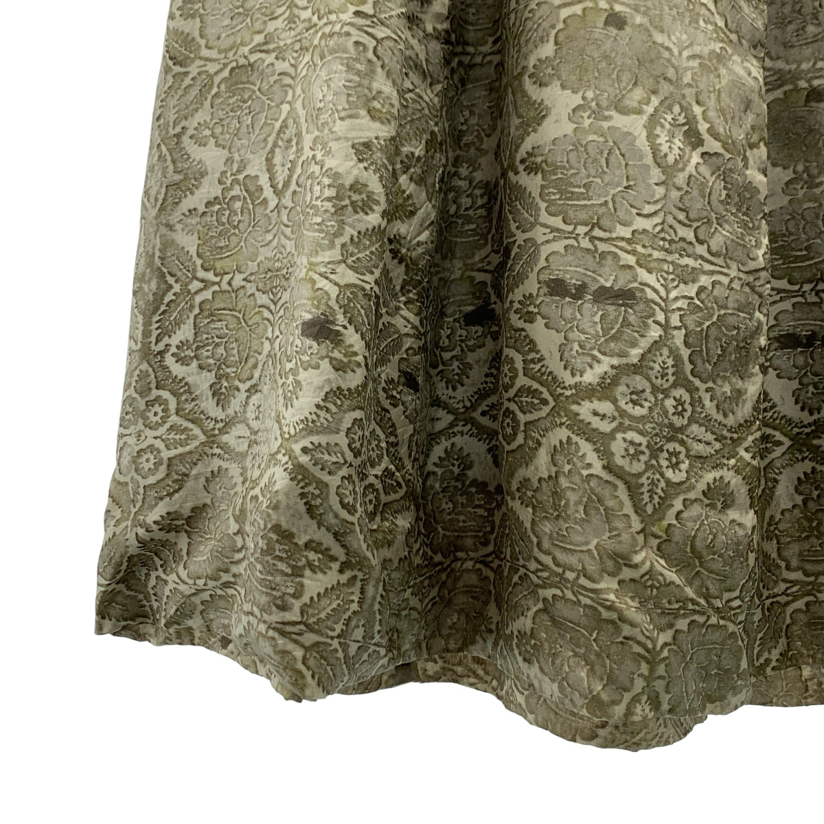 DRIES VAN NOTEN / ドリスヴァンノッテン | シルク 総柄プリント キルティング ロングスカート | 38 | レディース