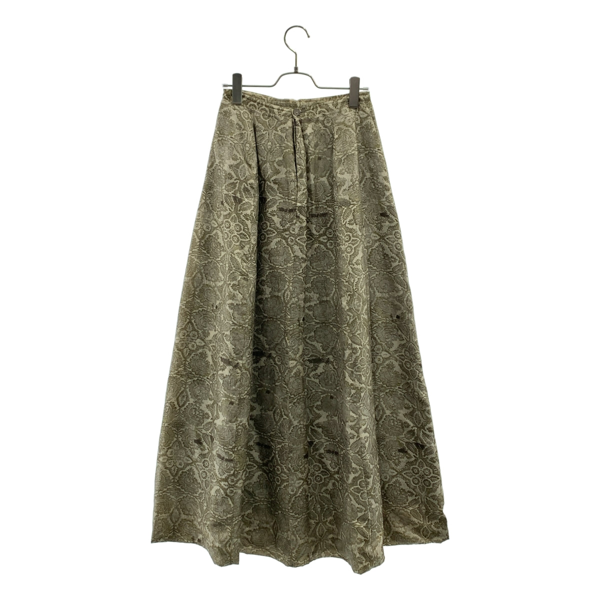 DRIES VAN NOTEN / ドリスヴァンノッテン | シルク 総柄プリント キルティング ロングスカート | 38 | レディース