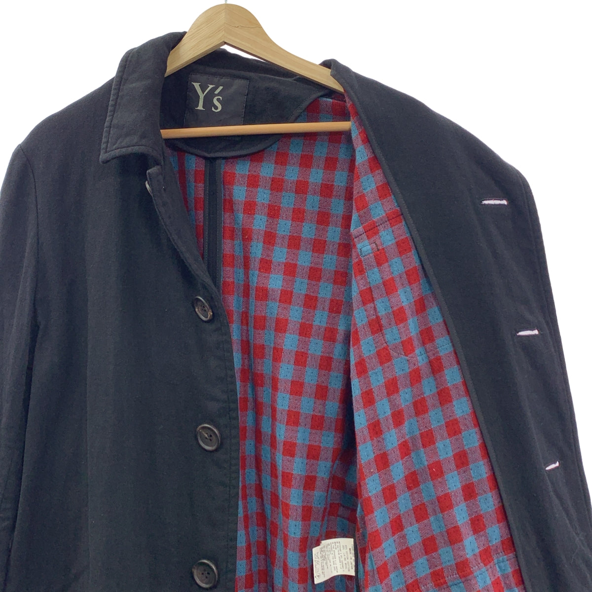 Y's / Y's Yohji Yamamoto | 棉質羊毛立領束帶大衣 | 尺寸 1 | 黑色 | 女款