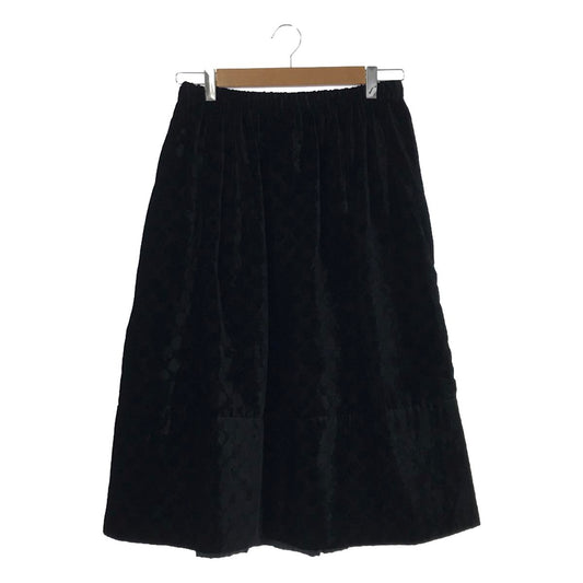 tricot COMME des GARCONS | 2009AW | Polka dot velour gathered long skirt |