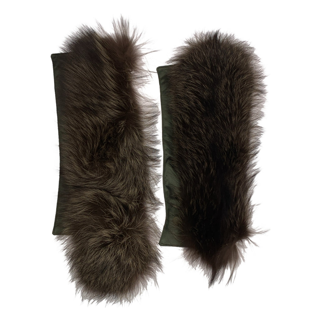 INSCRIRE / 안스쿠리아 | 군사 비행 오버 블루존 재킷 후디 / 착탈가능한 모피 | 36 | 여성