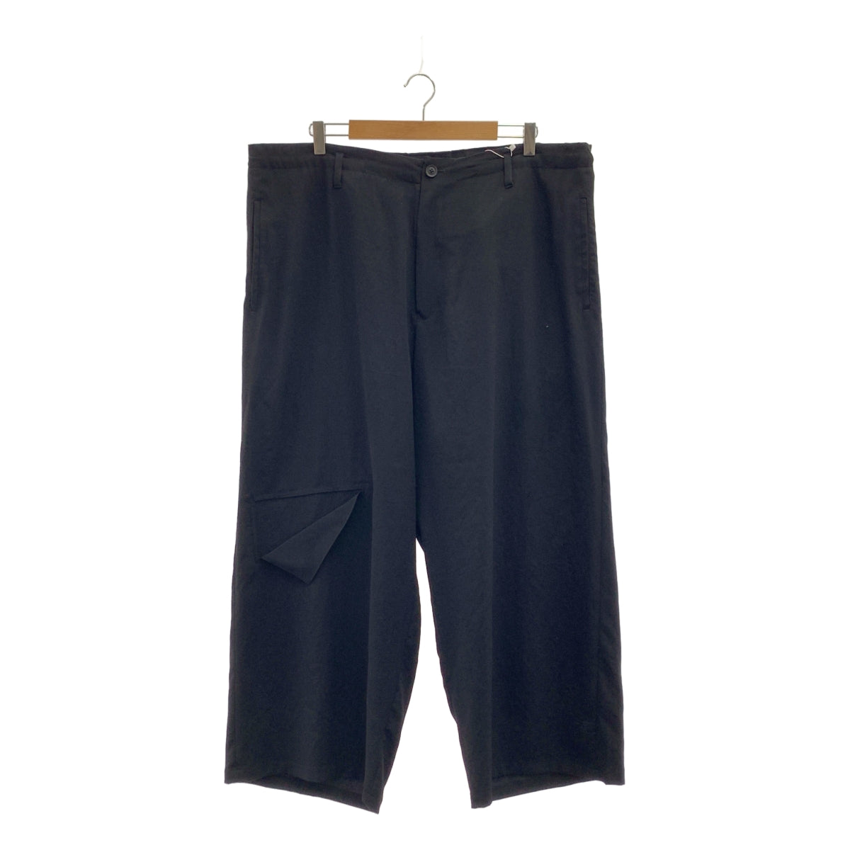 [狀況極佳] YOHJI YAMAMOTO POUR HOMME | 2025SS | TA TUXEDO 鏤空細部長褲 / 抽繩寬褲 | 尺寸 3 | 黑色 | 男款