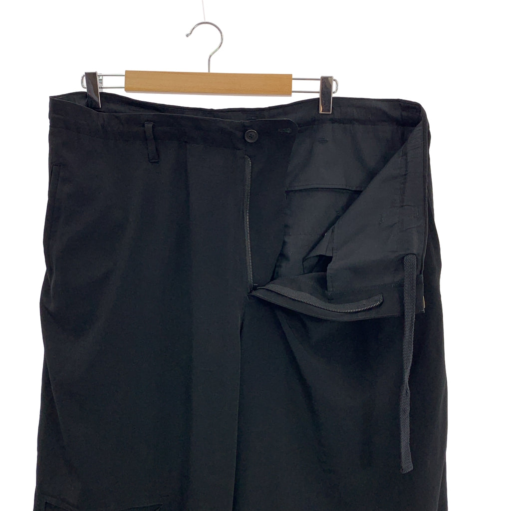 YOHJI YAMAMOTO POUR HOMME / 요우지야마모토 풀 옴므 | 2025SS | TA TUXEDO CUT-OUT DETAIL PANTS / 드로스트링 와이드 슬랙스 팬츠 | 3 |