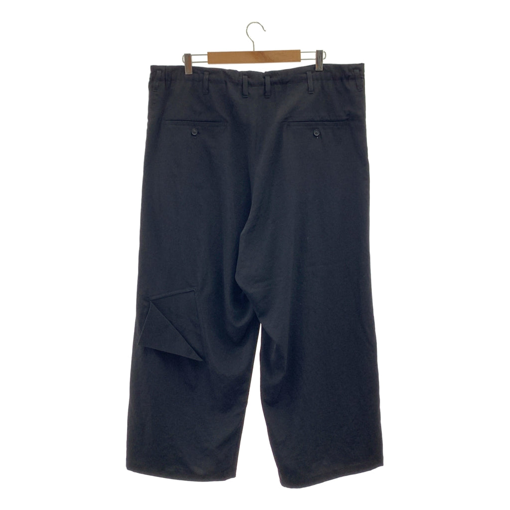 YOHJI YAMAMOTO POUR HOMME / 요우지야마모토 풀 옴므 | 2025SS | TA TUXEDO CUT-OUT DETAIL PANTS / 드로스트링 와이드 슬랙스 팬츠 | 3 |