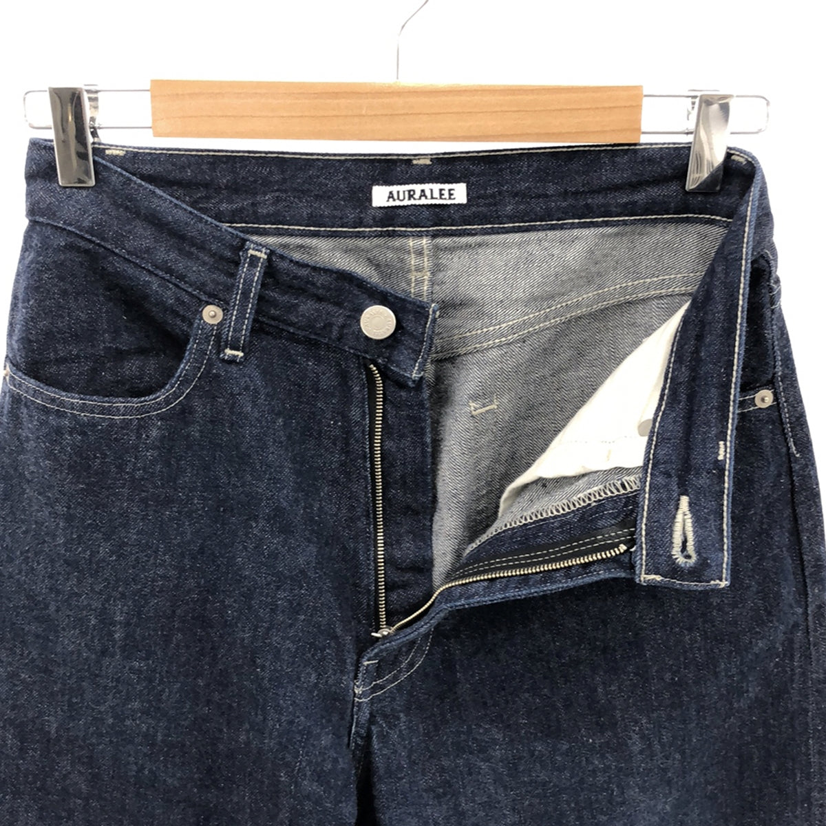 AURALEE / オーラリー | SELVEDGE LIGHT DENIM WIDE PANTS / セルビッチ デニム ワイドパンツ | 0 | レディース