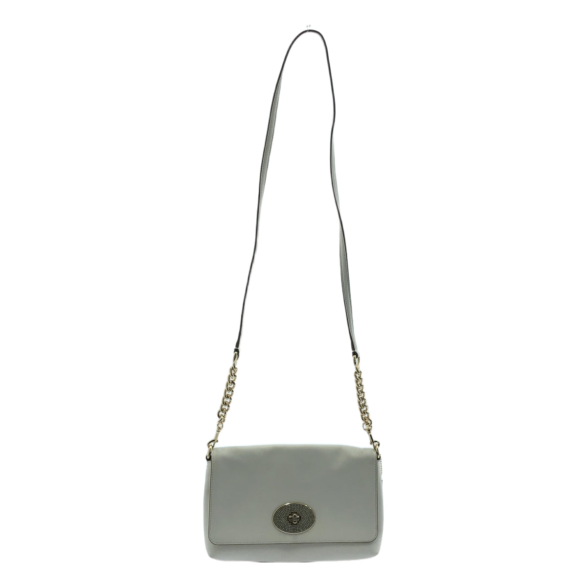 COACH | Leather Stone Chain Shoulder Bag | Ivory | Women's