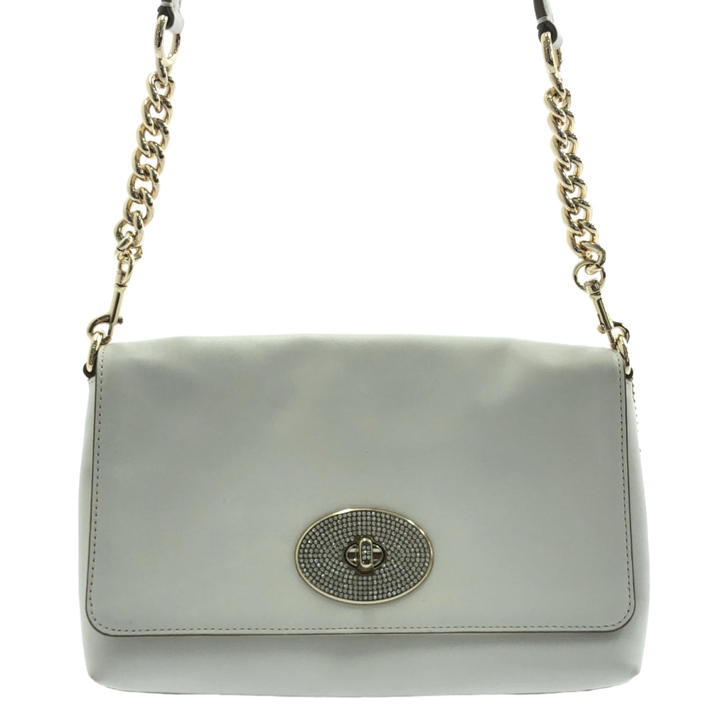 COACH / コーチ | レザー ストーン チェーン ショルダー バッグ | アイボリー | レディース