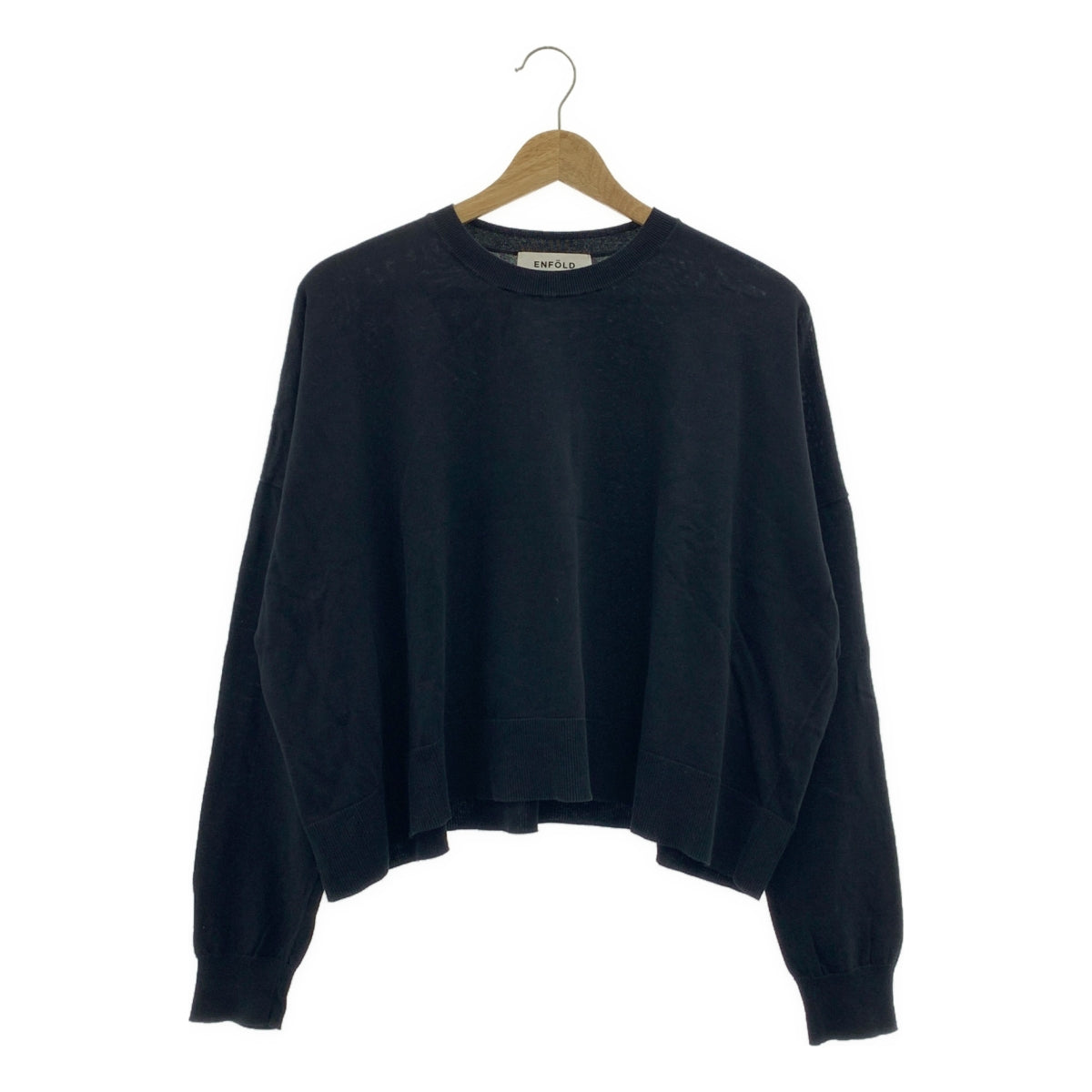 ENFOLD / 엠 폴드 | 코튼 풀오버 박스 니트 | 38 | 여성