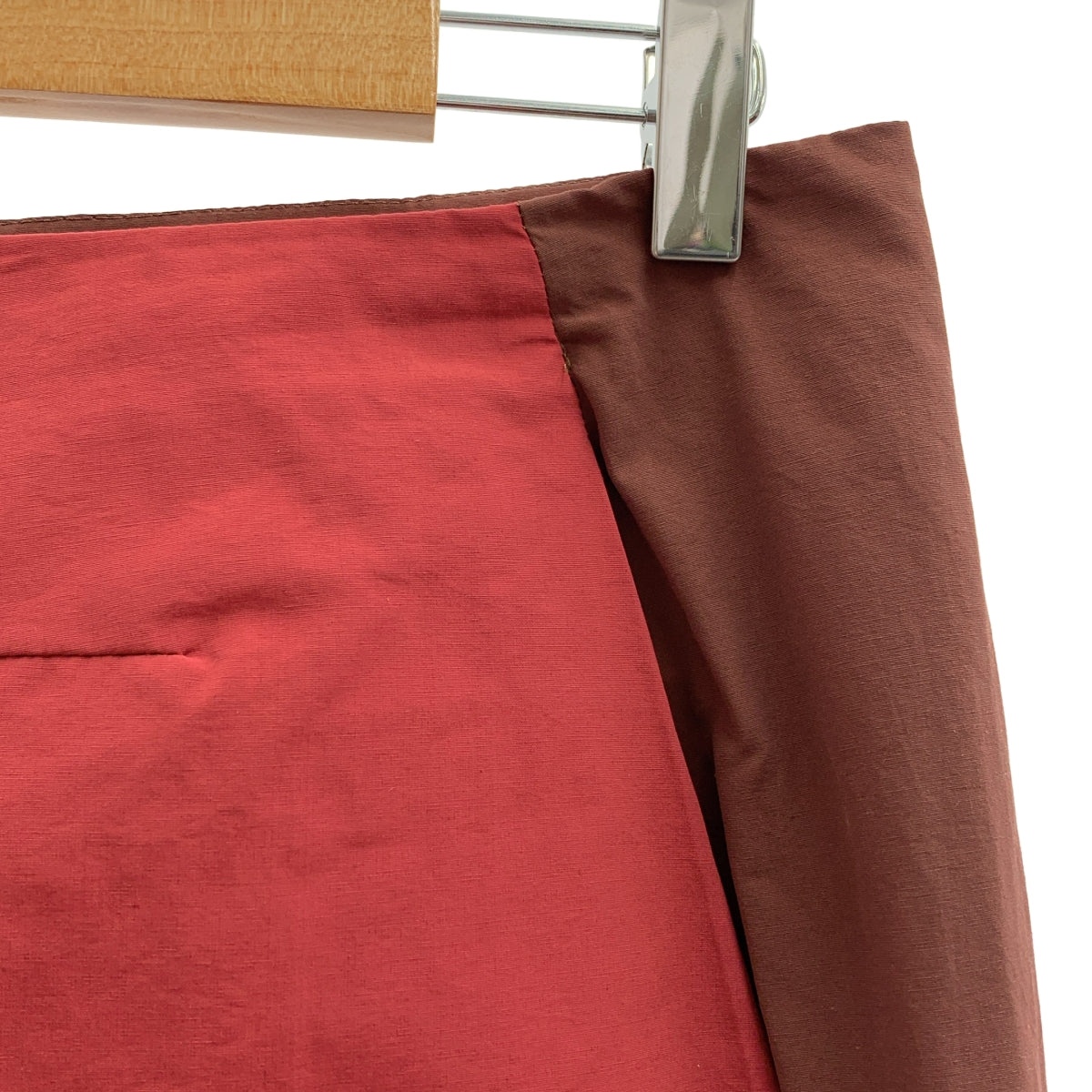 MARNI / 마르니 | 나일론 바이 컬러 백 Zip 스커트 | 42 | 여성