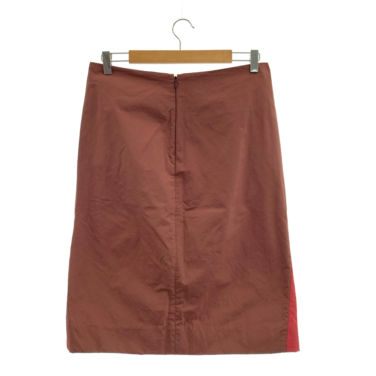 MARNI / 마르니 | 나일론 바이 컬러 백 Zip 스커트 | 42 | 여성